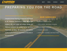 Tablet Screenshot of champion-driving.com